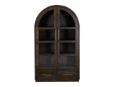 2 Drawer & 2 Glass Door Cabinet - Black Balam Collection