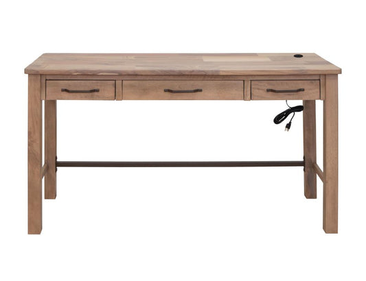 Natural Parota 3 Drawer Desk - Rustic Office Desk