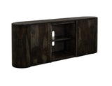 2 Door 80 Inch TV Stand | Mango & Teak Wood Black Balam