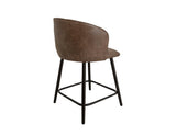 Tamesis 24" Upholstered Barstool - Brown Faux Leather