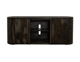 2 Door 80 Inch TV Stand | Mango & Teak Wood Black Balam