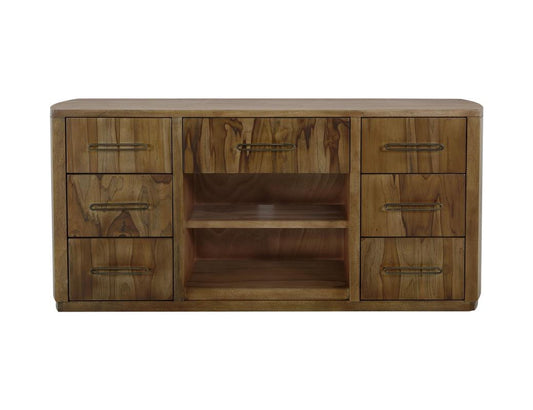 7 Drawer Mango & Teak Wood Console | Balam Collection