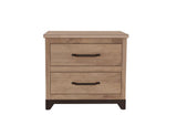 2 Drawer Nightstand - Natural Parota Elegant Bedroom Furniture
