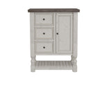 3 Drawer 1 Door Chest - Farmhouse White Pine Wood Storage