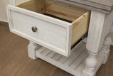 1 Drawer Nightstand - Farmhouse Chic Solid Pine Wood
