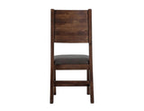 Solid Wood Dining Chair with Faux Leather Seat