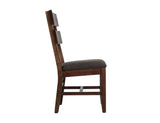 Solid Wood Dining Chair with Faux Leather Seat