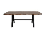 Parota Rectangular Dining Table - Handcrafted Wood & Metal Design