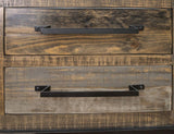 2 Drawer 1 Door 52" TV Stand - Loft Brown Pine Wood Collection