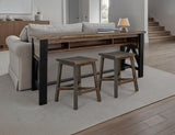 Counter Height Sofa Table | Loft Brown Collection Pine Wood