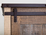 Antique Gentleman Chest with 2 Drawers & Sliding Door | Solid Pine
