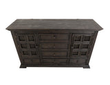Terra Dark 6 Drawer & 2 Door Dresser | Solid Pine Wood