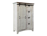 4 Drawer 1 Door Chest - Pueblo White Solid Pine Collection