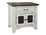 1 Drawer 2 Mesh Door Nightstand | Pueblo White Solid Pine