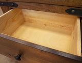 5 Drawer Chest - Parota Wood Collection with Metal Details