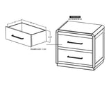 2 Drawer Nightstand - Sustainable Mango Wood Mesquite Collection