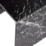 Lucca End Table - Handcrafted Marble Elegance with Art Deco Design and Fluted Base for Luxe Living