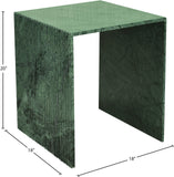 Lucca End Table - Handcrafted Marble Elegance with Art Deco Design and Fluted Base for Luxe Living