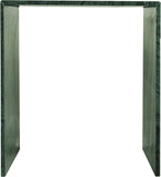 Lucca End Table - Handcrafted Marble Elegance with Art Deco Design and Fluted Base for Luxe Living