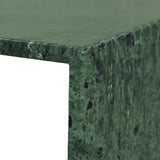 Lucca End Table - Handcrafted Marble Elegance with Art Deco Design and Fluted Base for Luxe Living