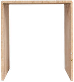 Lucca End Table - Handcrafted Marble Elegance with Art Deco Design and Fluted Base for Luxe Living