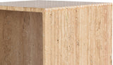 Lucca End Table - Handcrafted Marble Elegance with Art Deco Design and Fluted Base for Luxe Living