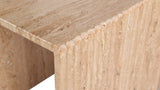 Lucca End Table - Handcrafted Marble Elegance with Art Deco Design and Fluted Base for Luxe Living