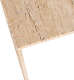Lucca End Table - Handcrafted Marble Elegance with Art Deco Design and Fluted Base for Luxe Living