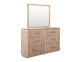 White Balam Mirror - Modern Sustainable Mango & Teak Wood