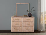White Balam Mirror - Modern Sustainable Mango & Teak Wood