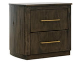 2 Drawer Nightstand | Dark Mango Wood Bedside Table