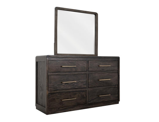 Dark Mesquite Mirror - Handcrafted Mango Wood Bedroom Mirror