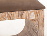 Upholstered Balam Bench - Sustainable Mango Wood with Storage