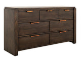 7 Drawer Dresser | Rarámuri Solid Wood Storage with Mirror