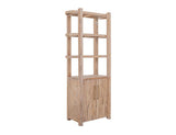 White Balam Wall Unit - Handcrafted Mango & Teak Wood TV Stand