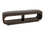 Upholstered Seat Bench with Storage - Balam Mango Wood Design