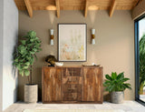4 Drawer & 2 Door Buffet | Balam Mango & Teak Wood Collection