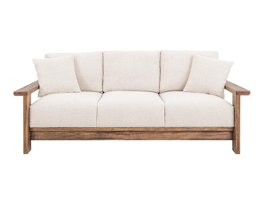 Wooden Frame Upholstered Sofa | Duna Collection Pearl Fabric