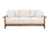 Wooden Frame Upholstered Sofa | Duna Collection Pearl Fabric
