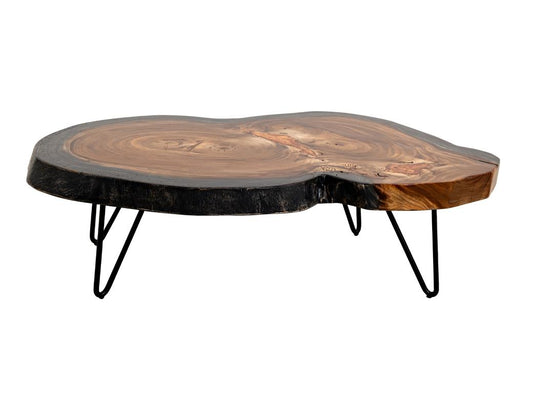Live Edge Cocktail Table | Parota Epoxy Wood Coffee Table