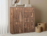 5 Drawer & 2 Door Gentleman's Chest | Handcrafted Mango & Teak