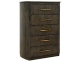 5 Drawer Chest - Dark Mesquite Handcrafted Mango Wood Storage
