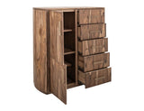 5 Drawer & 2 Door Gentleman's Chest | Handcrafted Mango & Teak