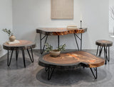 Live Edge Parota Wood Sofa Table | Epoxy Collection