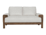 Wooden Frame Loveseat | Modern Design Premium Fabric