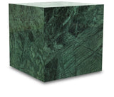 Bolzano End Table - Handcrafted Marble Accent with Unique Veining for Modern Art Deco Spaces