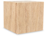 Bolzano End Table - Handcrafted Marble Accent with Unique Veining for Modern Art Deco Spaces