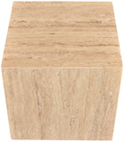 Bolzano End Table - Handcrafted Marble Accent with Unique Veining for Modern Art Deco Spaces