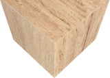 Bolzano End Table - Handcrafted Marble Accent with Unique Veining for Modern Art Deco Spaces