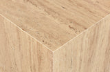 Bolzano End Table - Handcrafted Marble Accent with Unique Veining for Modern Art Deco Spaces